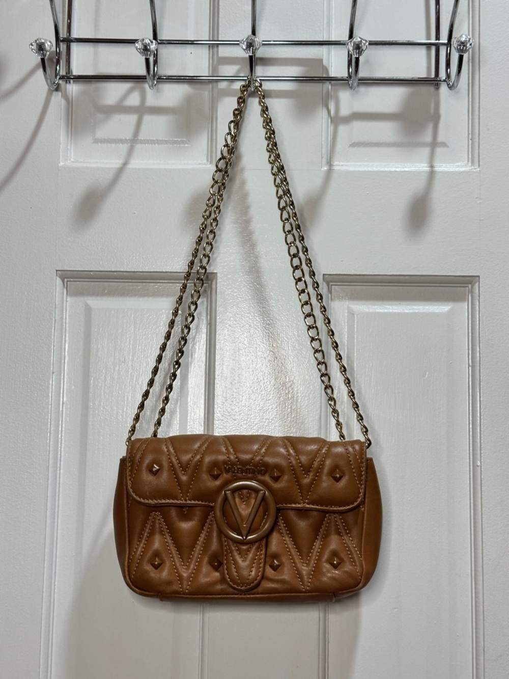 VALENTINO BY MARIO VALENTINO STUDDED & QUILTED LEATHER CROSSBODY/SHOULDER BAG